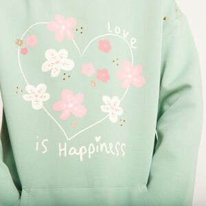 Φόρεμα φούτερ molleton με τσέπη kangourou για κορίτσι 