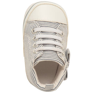 Αθλητικά παπούτσια ψηλά με κορδόνια από ύφασμα με ριγέ σχέδιο για bebe κορίτσι 