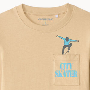 T-shirt με μακρύ μανίκι, με τσεπάκι και φανταστικό σχέδιο για αγόρι. 