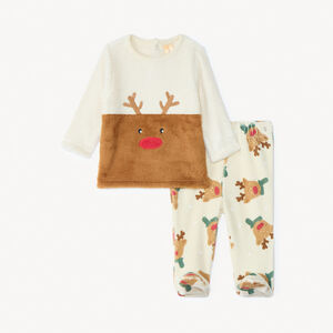 Set pyjama de Noël bi-matière pour bébé garçon avec finitions différentes selon l'âge  Main Set pyjama de Noël bi-matière pour bébé garçon avec finitions différentes selon l'âge