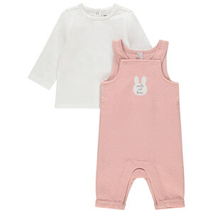 Σετ Σαλοπέτα ροζ και t-shirt μονόχρωμο για bebe κορίτσι Main Σετ Σαλοπέτα ροζ και t-shirt μονόχρωμο για bebe κορίτσι