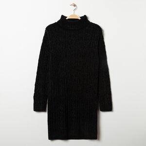 Φόρεμα Εγκυμοσύνης μαύρο πλεκτό chenille 