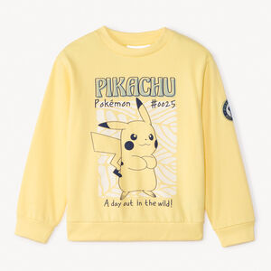 Sweat à capuche en molleton avec imprimé Pikachu Pokémon pour garçon 