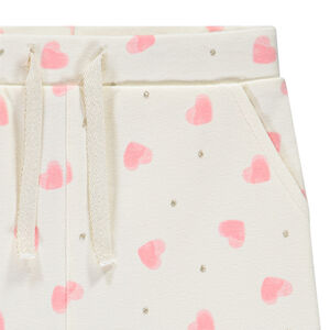 Φόρμα από molleton με εκτύπωση glitter για bebe κορίτσι 