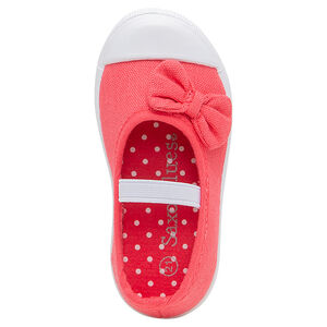 Αθλητικά παπούτσια ψηλά με κορδόνια από ύφασμα και φιόγκο για bebe κορίτσι 