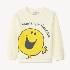 Sweat molleton Monsieur Heureux pour bébé garçon  Main Sweat molleton Monsieur Heureux pour bébé garçon