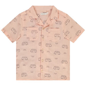 Πουκάμισο κοντομάνικο βαμβακερό με σχέδιο vans για αγόρι 