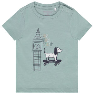 Κοντομάνικο μπλουζάκι από jersey slub με σχέδιο Λονδίνο για μωρό αγόρι 