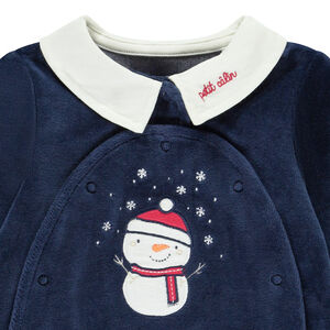 Φορμάκι από βελουτέ με κεντημένο γιακά για αγόρι.  Main Φορμάκι από βελουτέ με κεντημένο γιακά για αγόρι.