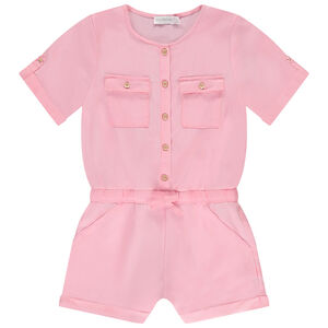 Σορτσάκι από υφασμάτινο σε μονόχρωμο για κορίτσι 