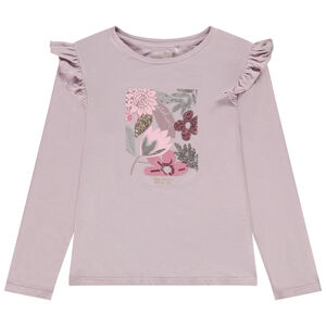 T-shirt manches longues en jersey print sequins pour fille Main T-shirt manches longues en jersey print sequins pour fille