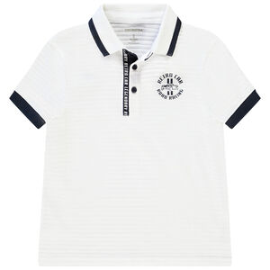 Polo κοντομάνικο jersey ριγέ για αγόρι Main Polo κοντομάνικο jersey ριγέ για αγόρι