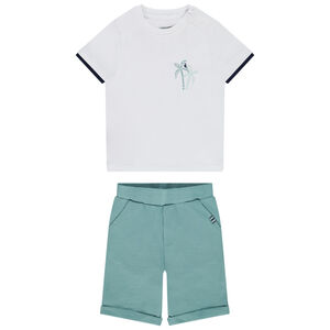 Σετ 2 τεμαχίων t-shirt κοντομάνικο + βερμούδα για bebe αγόρι 