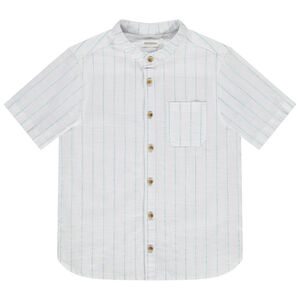 Πουκάμισο κοντομάνικο ριγέ με γιακά mao για αγόρι  Main Πουκάμισο κοντομάνικο ριγέ με γιακά mao για αγόρι