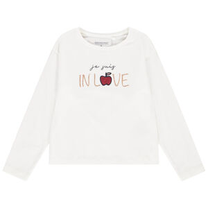 T-shirt manches longues avec print brillant pour fille Main T-shirt manches longues avec print brillant pour fille