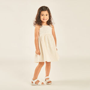 Φόρεμα με τιράντες από αγγλική κέντημα με ανοιχτή πλάτη για κορίτσι μωρού 