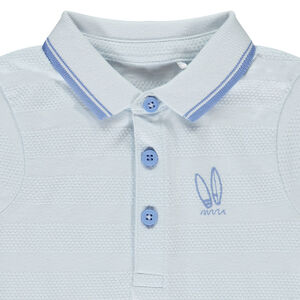 Πολό κοντομάνικο με φαντεζί κέντημα για μωρό αγόρι 