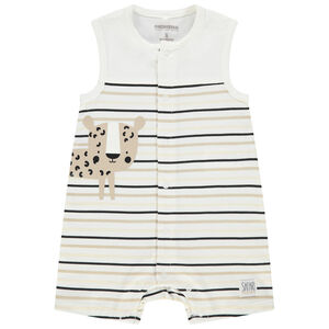 Σορτς από βιολογικό βαμβάκι με εκτύπωση ζώων σε όλη την επιφάνεια 