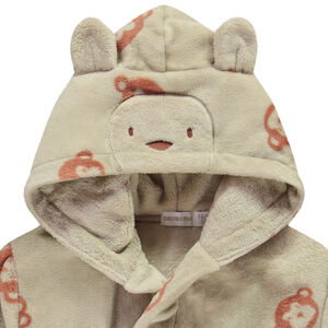 Φόρεμα ρόμπα από sherpa με σχέδιο πιθήκων για αγόρι 