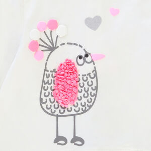 Τουνίκ μακρυμάνικο σχέδιο Πουλί για bebe κορίτσι 