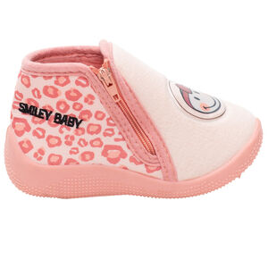Βρεφικά παπουτσάκια μποτάκια με σχέδιο λεοπάρ και σήμα Smiley 