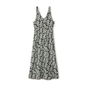 Robe longue à bretelles imprimé fantaisie pour femme enceinte 