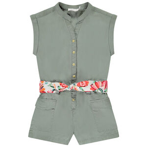 Αμάνικο combishort με πλεκτή ζώνη για κορίτσι 