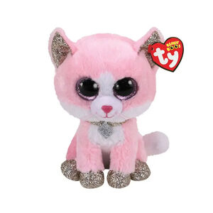 Beanie Boos Fiona Χνουδωτό Γατούλα Ροζ 23εκ TY 