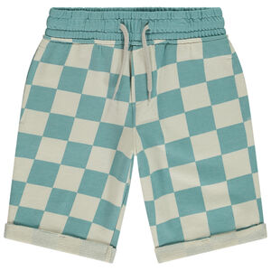 Βερμούδα από φούτερ με σχέδιο καρό για αγόρι 