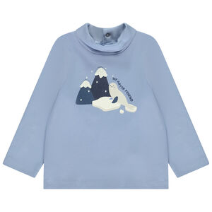 Αμάνικο πλεκτό μπλουζάκι με σχέδιο Αρκτικής για μωρό αγόρι 