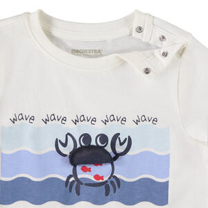 Κοντομάνικο μπλουζάκι με χαριτωμένο 3D flap για μωρό αγόρι 