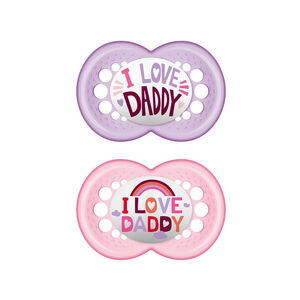 Πιπίλα Ι Love Mummy & Daddy Σιλικόνης 6-16 μηνών 