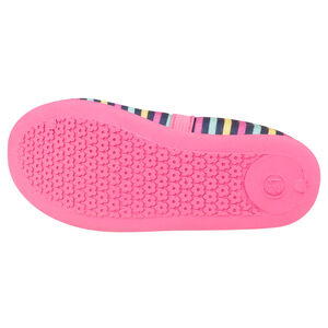 Chaussons babies à élastique et rayures multicolores 