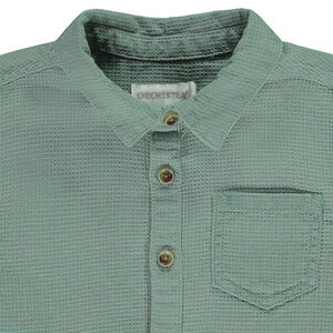 Πουκάμισο μακρυμάνικο με σχέδιο κηρήθρας για μωρό αγόρι 