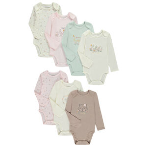 Σέτ από 7 πλεκτά bodies για μωρά κορίτσια 