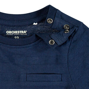 T-shirt κοντομάνικο πλεκτό φαντεζί με τσέπη 