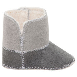 Μποτάκια ημίψηλα με σέρπα επένδυση σε δύο χρώματα 