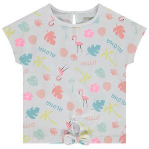 Κοντομάνικο μπλουζάκι με σχέδιο effet δεμένο για bebe κορίτσι 