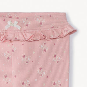 Μακρύ κολάν κοτλέ με φαντεζί τύπωμα για bebe κορίτσι 