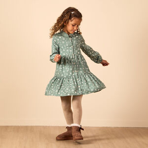 Φόρεμα μακρυμάνικο στυλ πουκαμίσου με φαντεζί σχέδιο για κορίτσι 