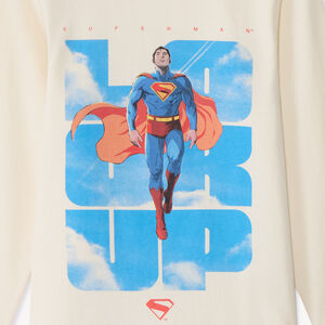 T-shirt manches longues print Superman Warner pour garçon Main T-shirt manches longues print Superman Warner pour garçon
