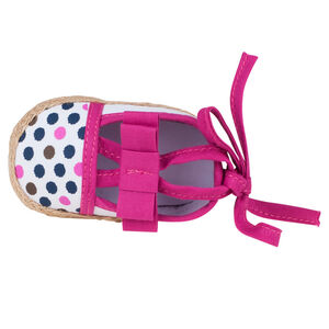 Espadrilles en toile avec noeud et imprimé pois 