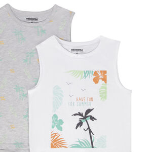 Σετ από 5 αμάνικα μπλουζάκια από jersey print φαντεζί για αγόρι 