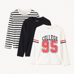 Lot de 3 t-shirts manches longues fantaisie pour garçon  