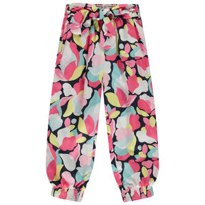 Παντελόνι ρεβέρ με φαντεζί σχέδιο και κορδόνι για κορίτσι 