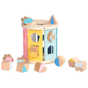 Κουτί σχήματος κυλίνδρου από ξύλο 