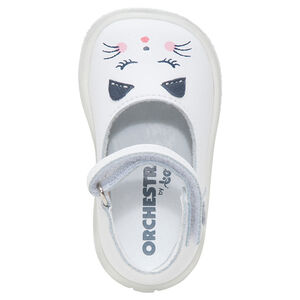 Γαλότσες από δέρμα με λουράκι και σχέδιο γάτα 