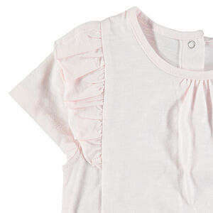 Κοντομάνικες μπλούζες με βολάν 