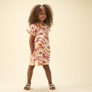 Κοντό ολόσωμο με τσέπες και φαντεζί σχέδιο για κορίτσι 