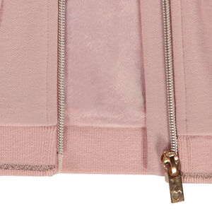 Ζακέτα μακρυμάνικη από φούτερ με τσέπες καρδιά για μωρό κορίτσι 